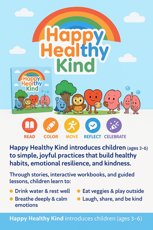 Happy Healthy Kind — Workbook Series (Ages 3–6)